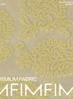 JIS VI时装混纺 黄色腰果花面料 宽180CM 意大利直邮 J66209 741