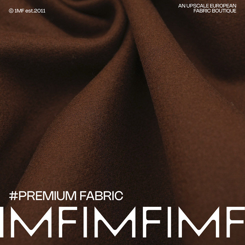 AGN 羊毛面料巧克力色外套大衣布宽150CM 612G/M 意大利进口