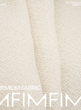 JIS VI混纺 白色毛线肌理卫衣面料宽148CM意大利进口