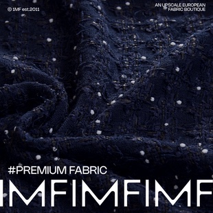 326G 幅宽139CM 藏青色白点点 英国LINTON林顿粗花呢XX31227