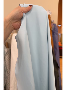 ARM CO59PA41面料浅蓝色风衣半身裙布料宽145CM 271G/M意大利进口