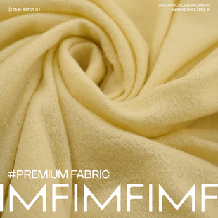 JIS .初剪羊毛黄色针织帽衫开衫面料宽136CM 275G/M 意大利进口