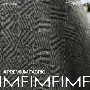 意大利进口ZALTL G&CC面料 宽140CM 羊毛面料格纹布料 1878 亚麻