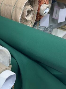 G&CC 羊毛+真丝面料墨绿色服装布 宽150CM 意大利进口 ZDGFF 3238