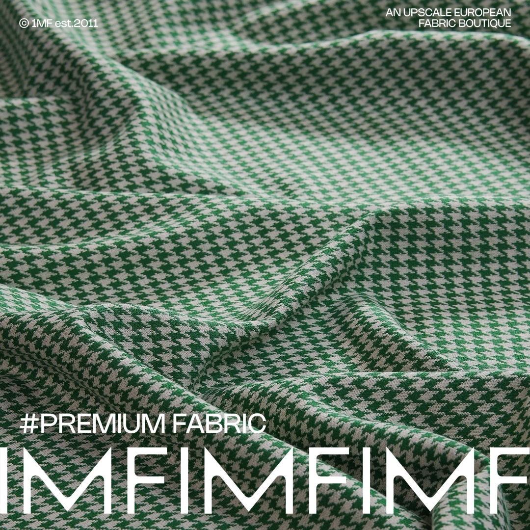 羊毛+棉面料绿色针织布料