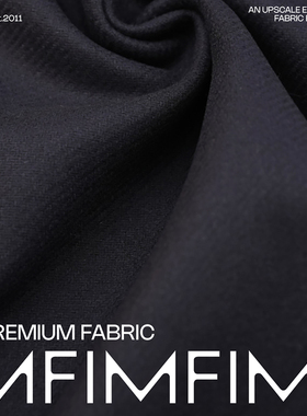 ARM 羊毛交织面料深蓝色外套大衣布料 宽148CM 507G/M 意大利进口