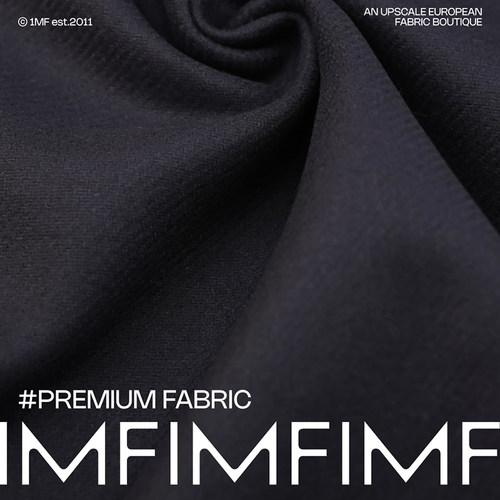 ARM 羊毛交织面料深蓝色外套大衣布料 宽148CM 507G/M 意大利进口