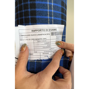 WV初剪羊毛黑蓝格纹服装 布料 350G 意大利进口 幅宽154CM G&CC