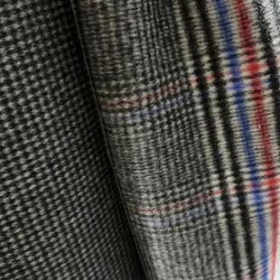 羊毛面料双面双层可剥开千鸟格格纹宽145CM 745G