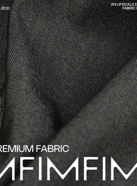 意大利进口M家棉混纺 黑色亮晶晶原浆牛仔面料宽167CM 610G