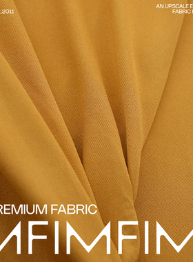 AGN VI真丝混纺姜黄色针织T恤面料幅宽122CM 244/GM 意大利进口