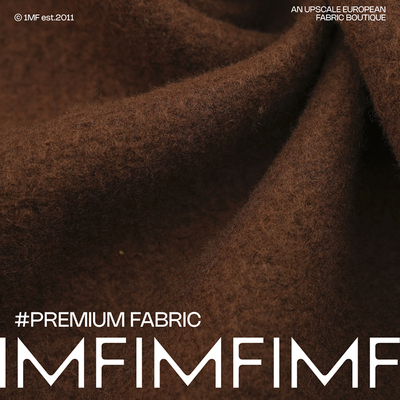 G&CC LYRIA  羊毛强缩起球风棕色面料 宽135CM 845G/M意大利进口