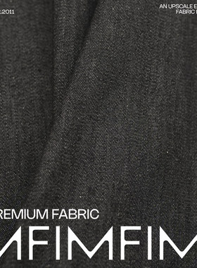 ARM.P面料 黑色棉CO/EA牛仔面料 外套裤子布料 幅宽140CM克338G