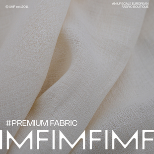 422G 白色绉纱斜纹面料宽146CM 意大利进口现货 亚麻