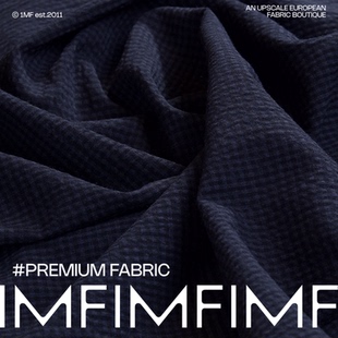 ARM EA面料藏蓝色泡泡感布宽140CM305G 意大利直邮