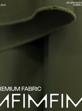 G&CC面料  亚麻加PL面料军绿色服装布料 宽160CM 意大利进口