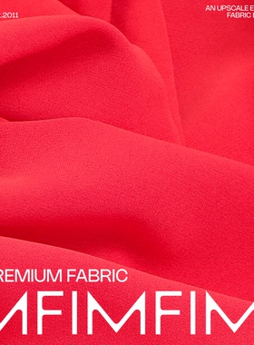 落红樱桃 日本三菱69%醋酸31%PL D*F定单红色哑光布宽140CM350G/M