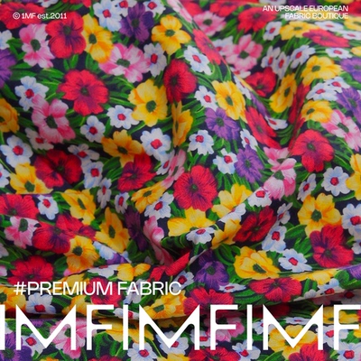 15色套印纯棉面料小花印花服装布