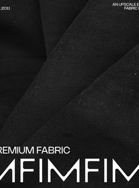 G&CC 棉质面料黑色磨毛裤子夹克外套布料 宽150CM 意大利进口