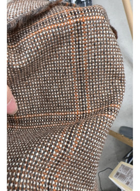 G&CC面料 WV初剪羊毛+PA时装格纹服装布料 宽154CM 460G/M