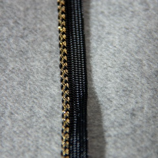 黑金色小香风镶边条辅料