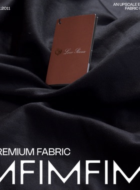 LP 羊绒 意大利直邮 WS羊绒黑色调大衣外套 面料 幅宽155cm