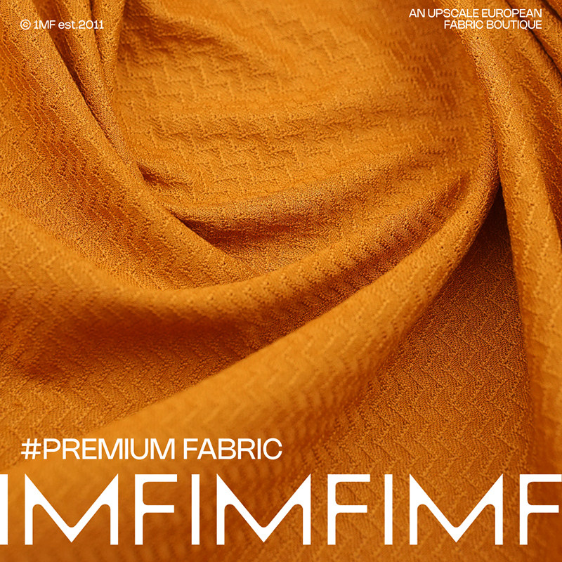 G&CC 棉质针织面料杏黄色提花肌理纹路布料 宽180CM ZAFZ6 7032