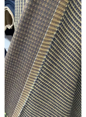 ZEG半精纺 羊毛面料黑黄色夹克式布料 宽150CM 意大利进口