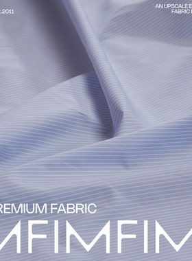 G&CC面料 .CO棉质蓝白细条纹面料  幅宽140CM 意大利直邮进口