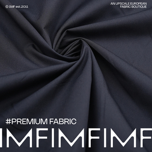 布料 半裙服装 幅宽130CM 棉质面料黑色衬衫 意大利面料