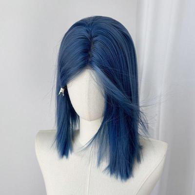 许昌市建安区孑然工艺品店【热巴同款】假发女蕾丝全头套机械蓝深