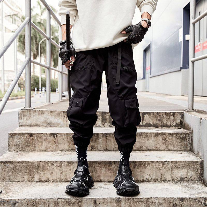 男士束脚哈伦裤黑武士痞帅休闲裤