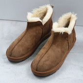 巨保暖舒适 47码 采用隆丰AY等级羊皮毛一体皮料 雪地靴男女大码