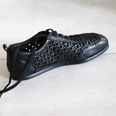 德训鞋 轻奢感 轻薄透气柔软休闲鞋 凉鞋 胎摔牛皮 手工编织镂空