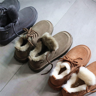 巨厚实羊毛！保暖又好看！4.5厘米舒适软底！雪地靴厚底棉靴男鞋