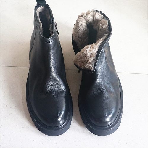 轻奢胎牛皮！羊皮毛一体内里！