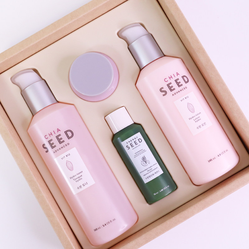 chia seed韩国产菲诗小铺奇异籽水乳护肤套盒装清爽补水保湿提亮