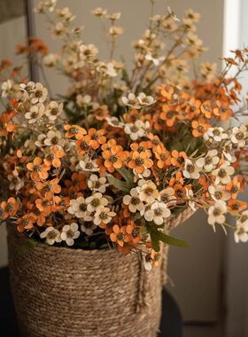 田园仿真花复古枯枝小苏梅家居客厅插花花束餐桌花艺摆件装饰假花