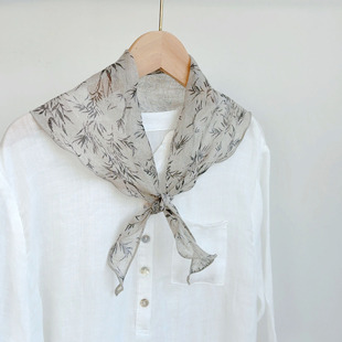 日系复古文艺100%亚麻三角巾女叠穿腰封屁帘配衬衫裙子护颈小领巾