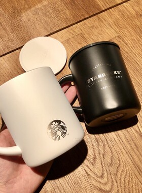 星巴克杯子新款经典白色女神1971不锈钢桌面带盖马克杯办公室水杯