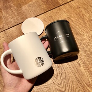 星巴克不锈钢办公室带盖马克杯