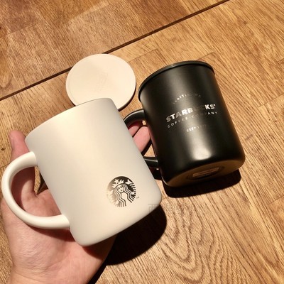 星巴克不锈钢办公室带盖马克杯