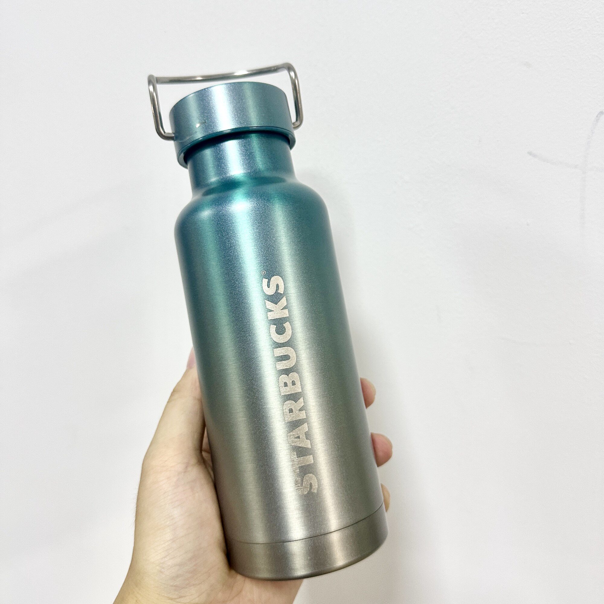 星巴克蓝绿渐变保温杯瑕疵特价