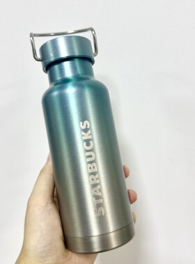 星巴克蓝绿渐变保温杯瑕疵特价