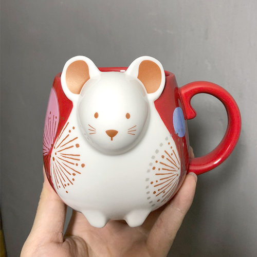 陶瓷鼠年星巴克杯子