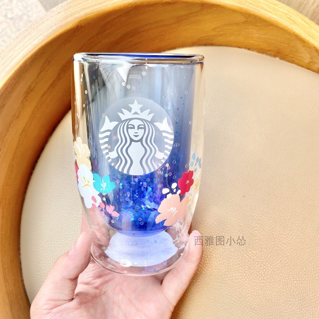 星巴克2023夏日杯子双层玻璃杯
