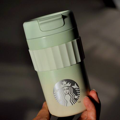 星巴克女神渐变薄荷绿保温杯