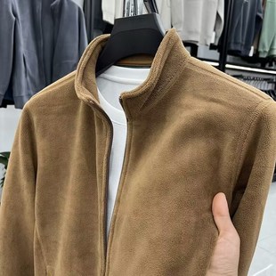秋冬戶外抓絨衣男搖粒絨外套男雙面絨加絨加厚沖鋒衣內(nèi)膽開衫 衛(wèi)衣