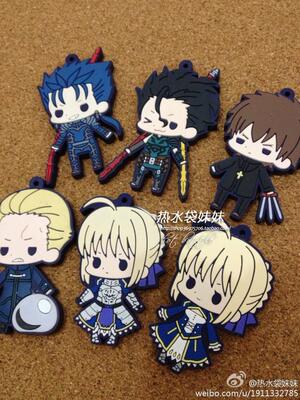 日单 Fate/stay night公仔玩偶橡胶挂件手机链手机挂件