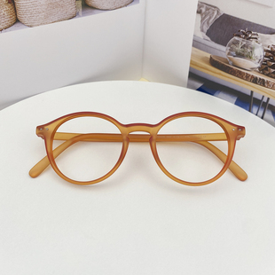 高度数复古小框 日式波士顿圆眼镜框 女高度近视小脸超轻tr睛架男